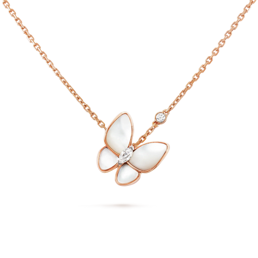 [Lumi Jewelry]BUTTERFLY MOP DIAMOND NECKLACE