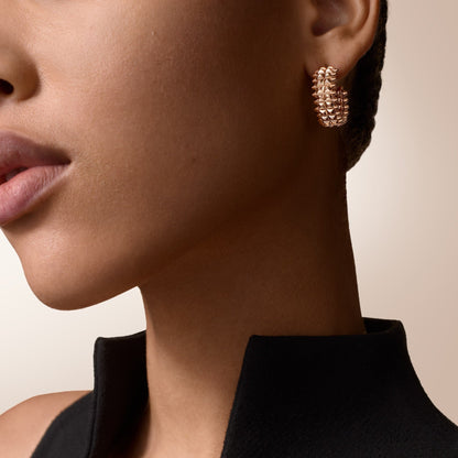 [Lumi Jewelry]CLASH 9.2MM DOUBLE ROW EARRINGS