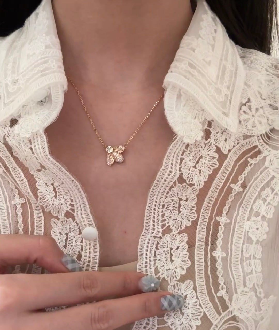 [Lumi Jewellery]Bee My Love Bee Diamond Necklace