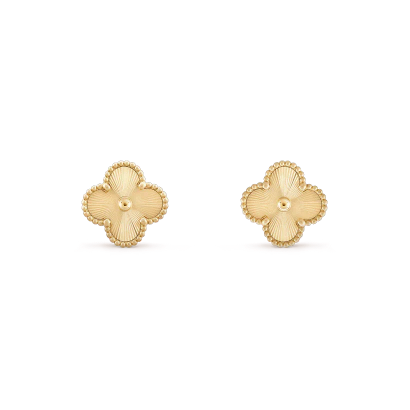 [Lumi Jewelry]CLOVER MINI 9.5MM LASER EARRINGS