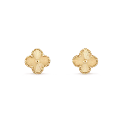 [Lumi Jewelry]CLOVER MINI 9.5MM LASER EARRINGS