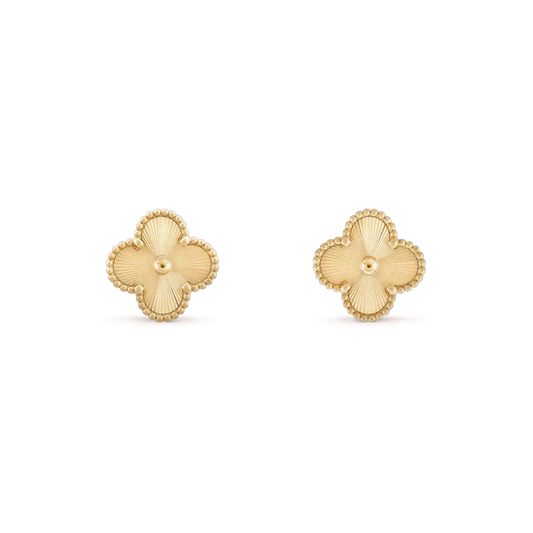 [Lumi Jewelry]CLOVER MINI 9.5MM LASER EARRINGS