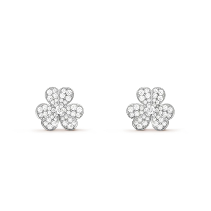 [Lumi Jewelry]CLOVER COMOS DIAMOND EARRINGS SILVER