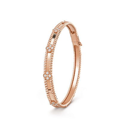 [Lumi Jewelry]CLOVER BRACELET 4MM DIAMONDS