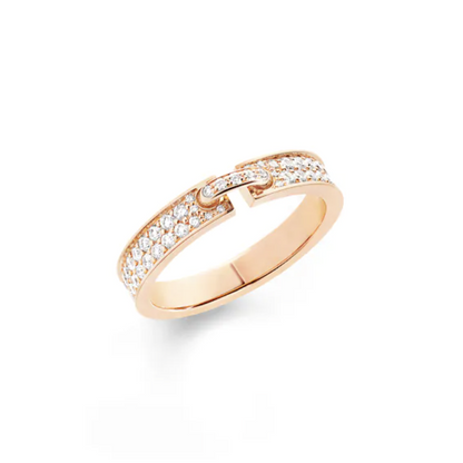 [Lumi Jewelry]ALLIANCE LIENS VIDENCE PAVED DIAMOND 4MM RING