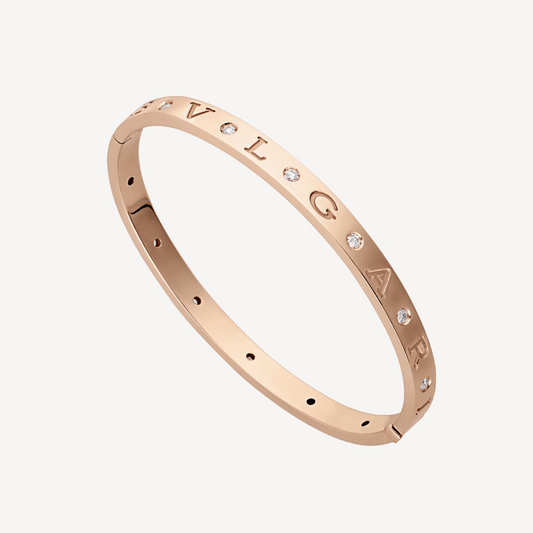 [Lumi Jewelry]ZERO 1 PINK GOLD 12 DIAMONDS BRACELET
