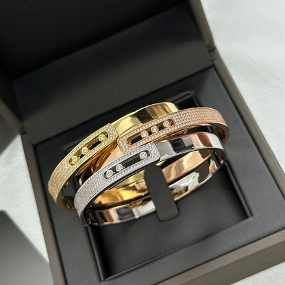 [Lumi Jewelery]Move Noa Rose Gold Pav辿 Diamond Bangle Bracelet