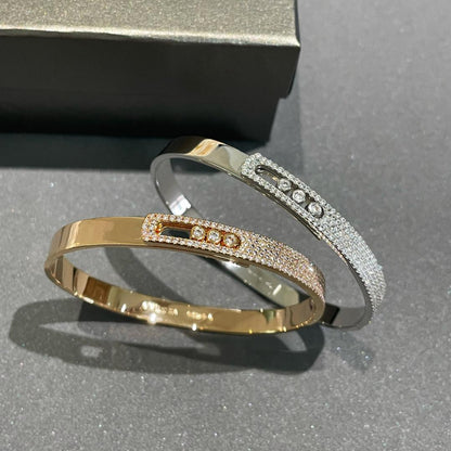 [Lumi Jewelery]Move Noa Rose Gold Pav辿 Diamond Bangle Bracelet