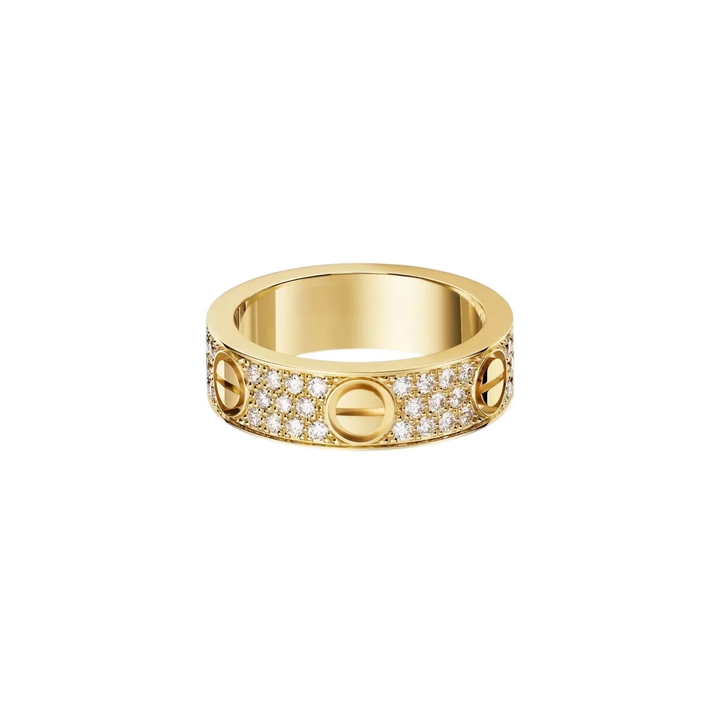 [Lumi Jewelry]LOVE RING 5.5MM DIAMONDS PAVED