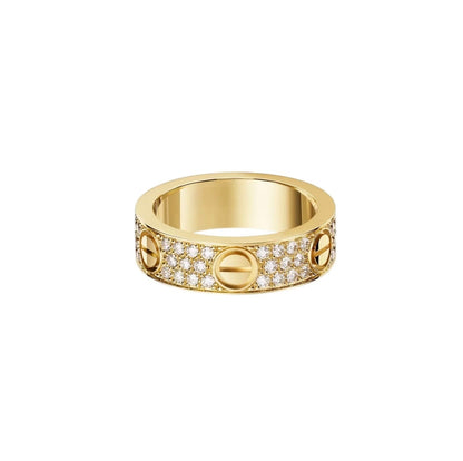 [Lumi Jewelry]LOVE RING 5.5MM DIAMONDS PAVED
