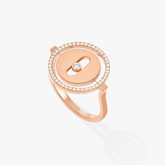 [Lumi Jewelery]LUCKY MOVE PINK GOLD DIAMOND RING
