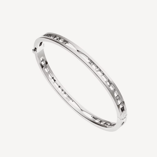 [Lumi Jewelry]ZERO 1 SPIRAL LOGO SILVER BRACELET
