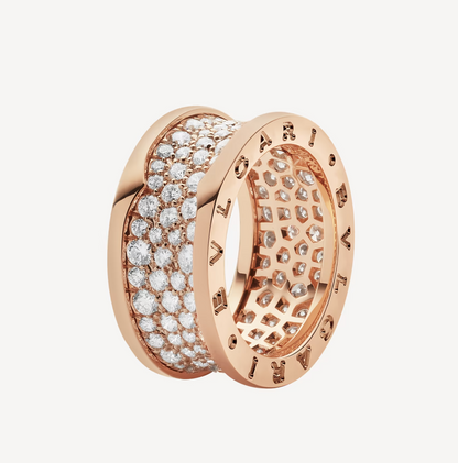 [Lumi Jewelry]ZERO 1 WITH PAVED DIAMONDS ON THE SPIRAL RING