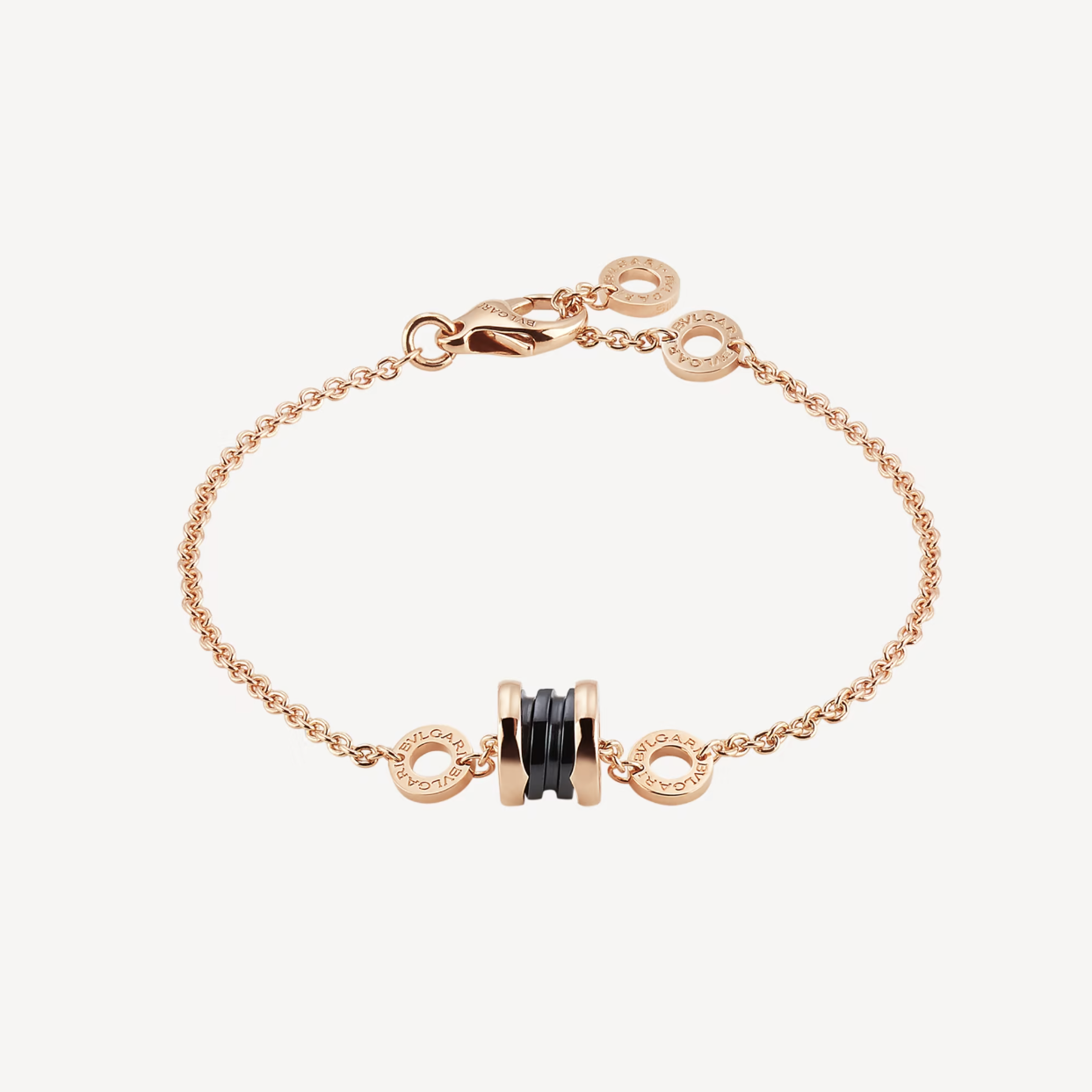 [Lumi Jewelry]ZERO 1 SOFT PINK GOLD AND BLACK CERAMIC BRACELET