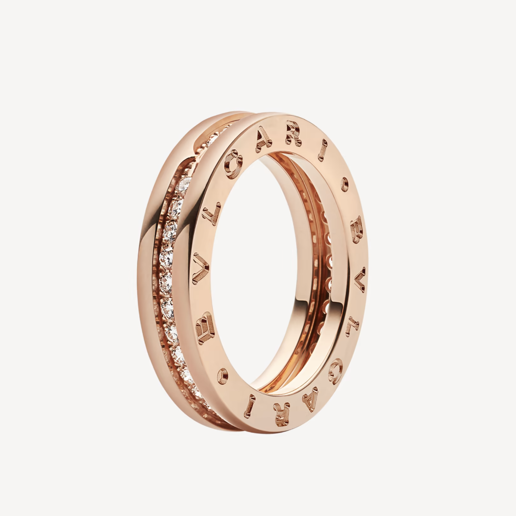 [Lumi Jewelry]ZERO 1 ONE-BAND PAVED DIAMONDS ON THE SPIRAL RING