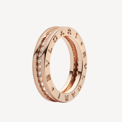 [Lumi Jewelry]ZERO 1 ONE-BAND PAVED DIAMONDS ON THE SPIRAL RING
