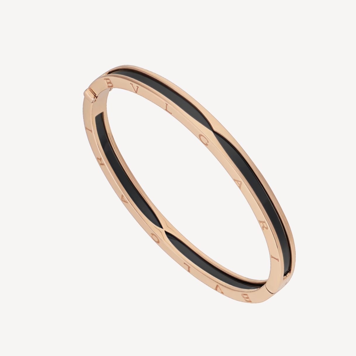 [Lumi Jewelry]ZERO 1 PINK GOLD WITH BLACK CERAMIC BRACELET