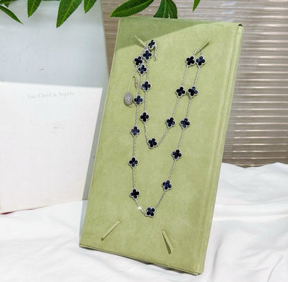 [Lumi Jewelry]CLOVER 20 MOTIFS BIDE STONE NECKLACE