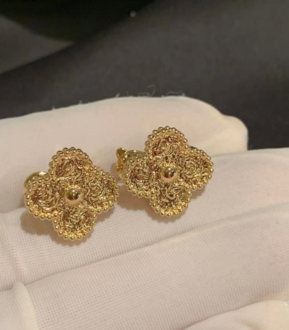 [Lumi Jewelry]CLOVER MEDIUM 1 MOTIFS LAVA EARRINGS