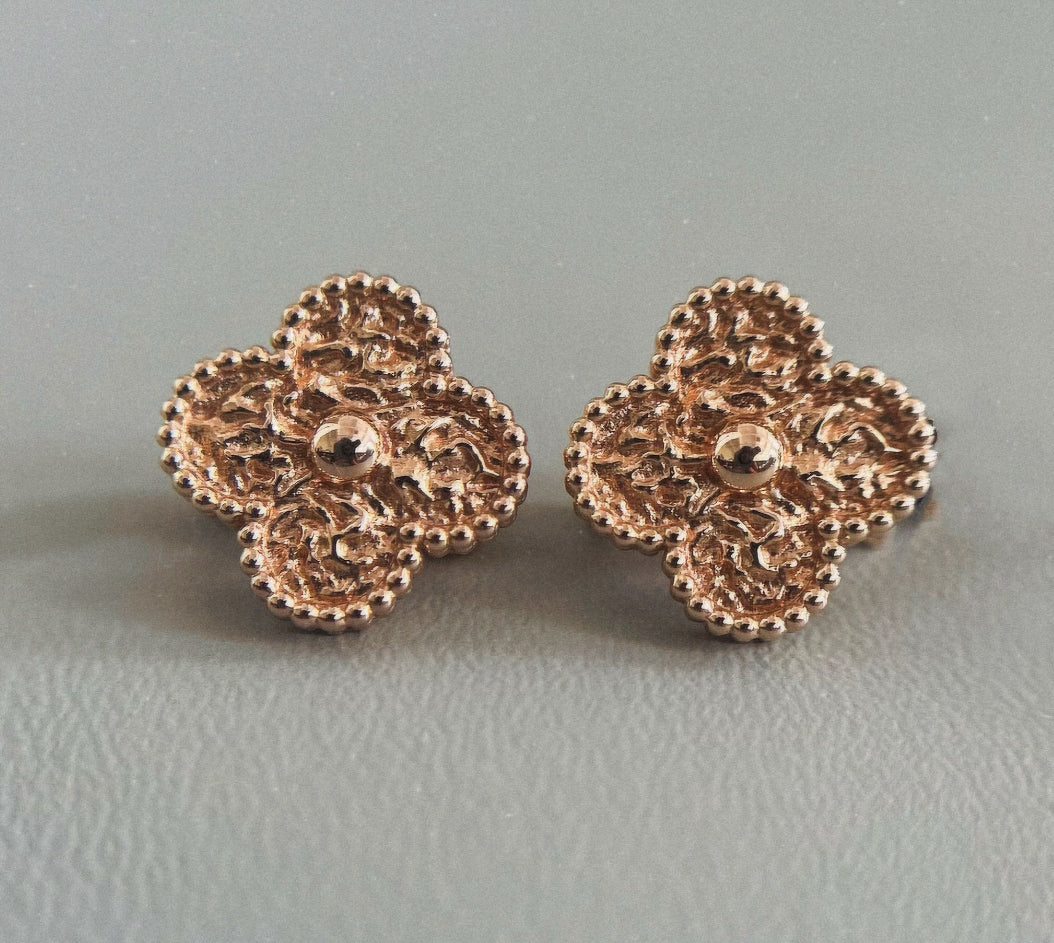 [Lumi Jewelry]CLOVER MEDIUM 1 MOTIFS LAVA EARRINGS
