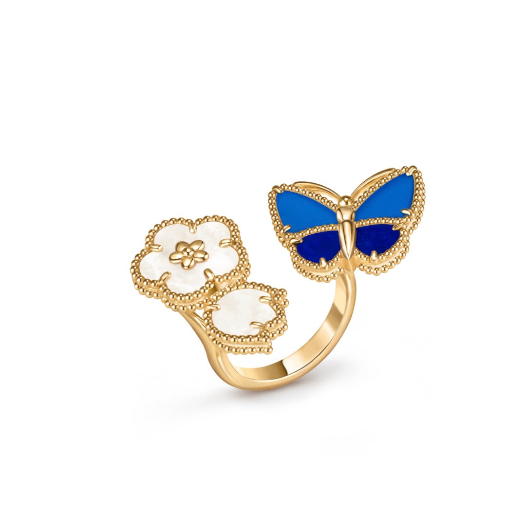 [Lumi Jewelry]LUCKY 3 MOTIF GOLD RING