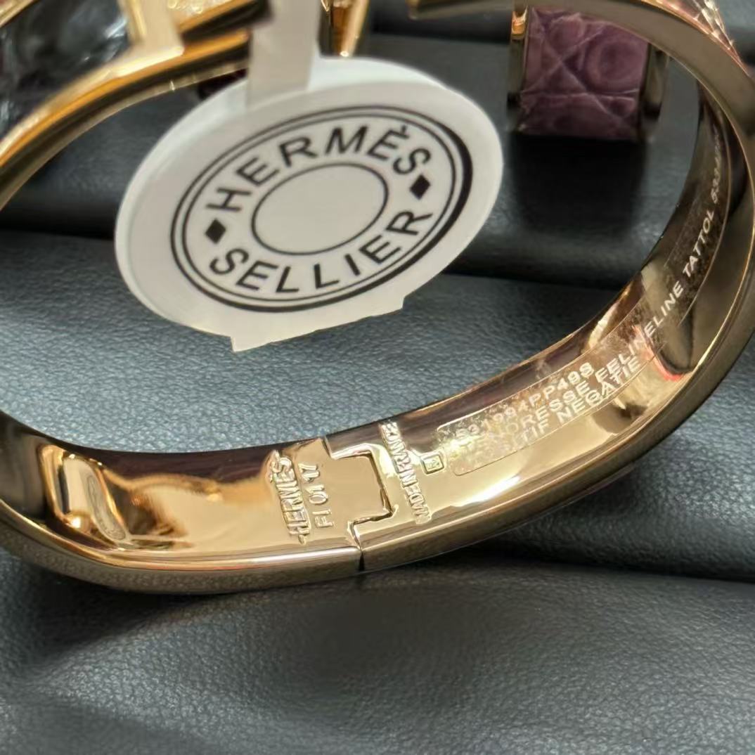 [Lumi Jewellery]New H Full Diamond Bracelet, Luxury Premium Version, Genuine Crocodile Leather1