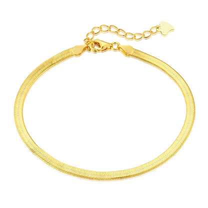 [Lumi Jewelry]Flat Snake Bone Chain Blade Necklace