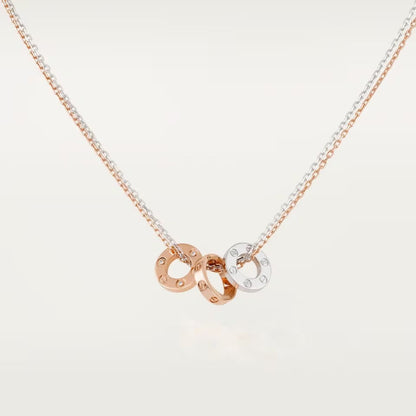 [Lumi Jewelry]LOVE 6 DIAMOND PENDANT NECKLACE