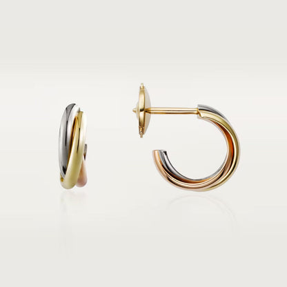 [Lumi Jewelry]TRINITY ON DIAMOND MINI EARRINGS