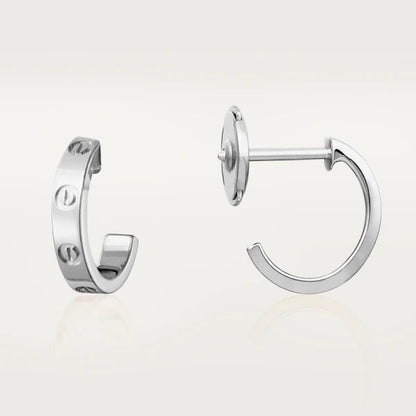 [Lumi Jewelry]LOVE EARRINGS 2.65MM SILVER