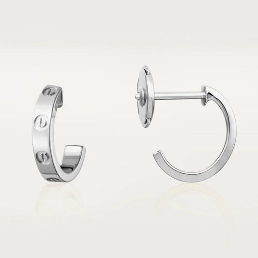 [Lumi Jewelry]LOVE EARRINGS 2.65MM SILVER