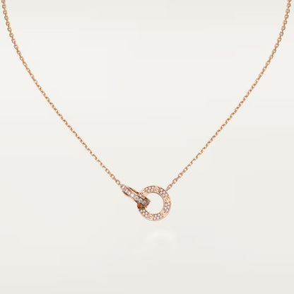 [Lumi Jewelry]LOVE  FULL DIAMOND PENDANT NECKLACE