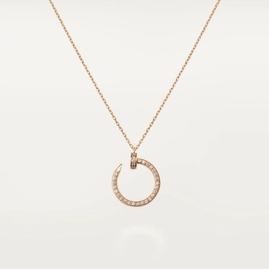 [Lumi Jewelry]JUSTE NECKLACE PINK GOLD DIAMONDS