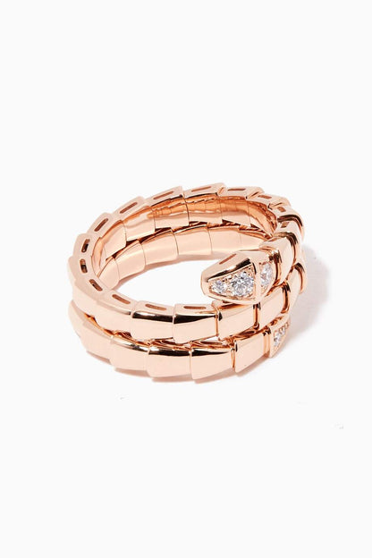 [Lumi Jewelry]SERPENTS DOUBLE ROW DIAMOND RING