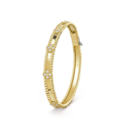 [Lumi Jewelry]CLOVER BRACELET 4MM DIAMONDS