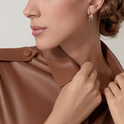 [Lumi Jewelry]TRINITY ON DIAMOND CLASSIC EARRINGS
