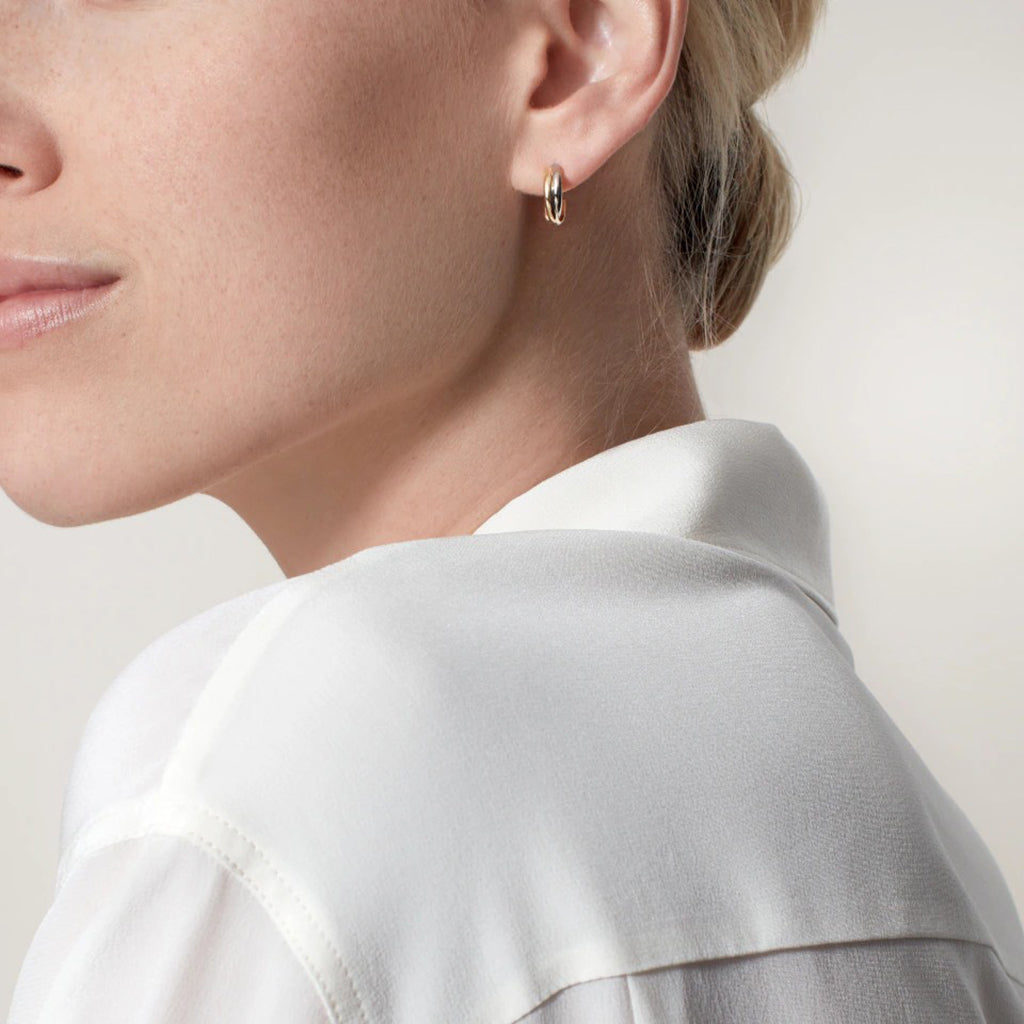 [Lumi Jewelry]TRINITY ON DIAMOND MINI EARRINGS
