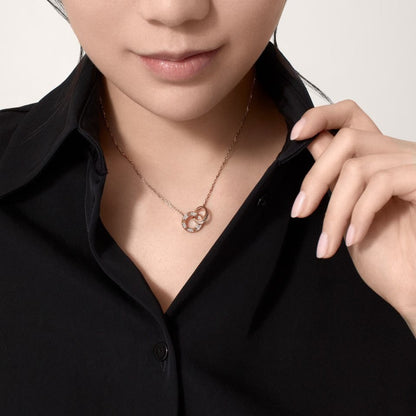 [Lumi Jewelry]LOVE  FULL DIAMOND PENDANT NECKLACE