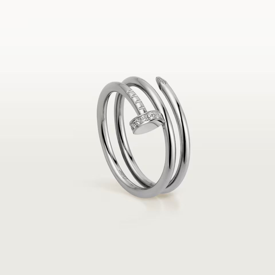 [Lumi Jewelry]JUSTE RING 4.8MM HALF DIAMOND