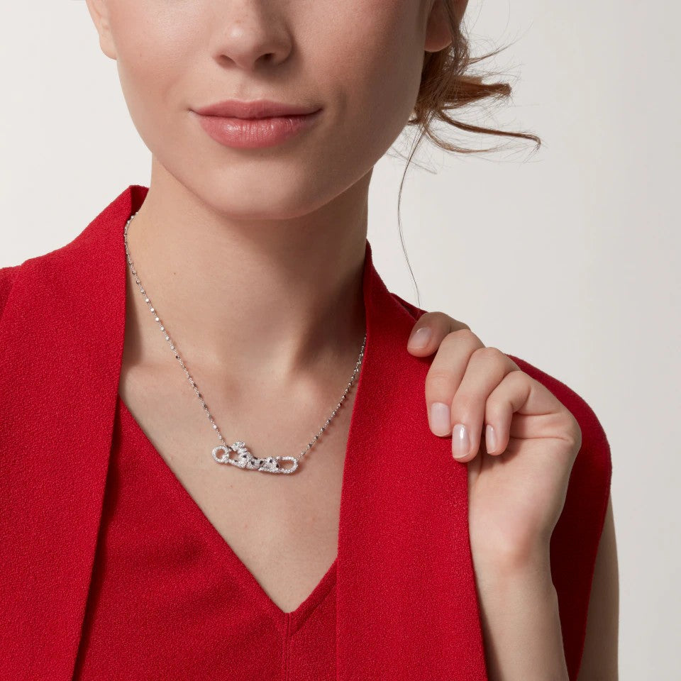 [Lumi Jewelry]PANTHERE PAVED DIAMOND NECKLACE