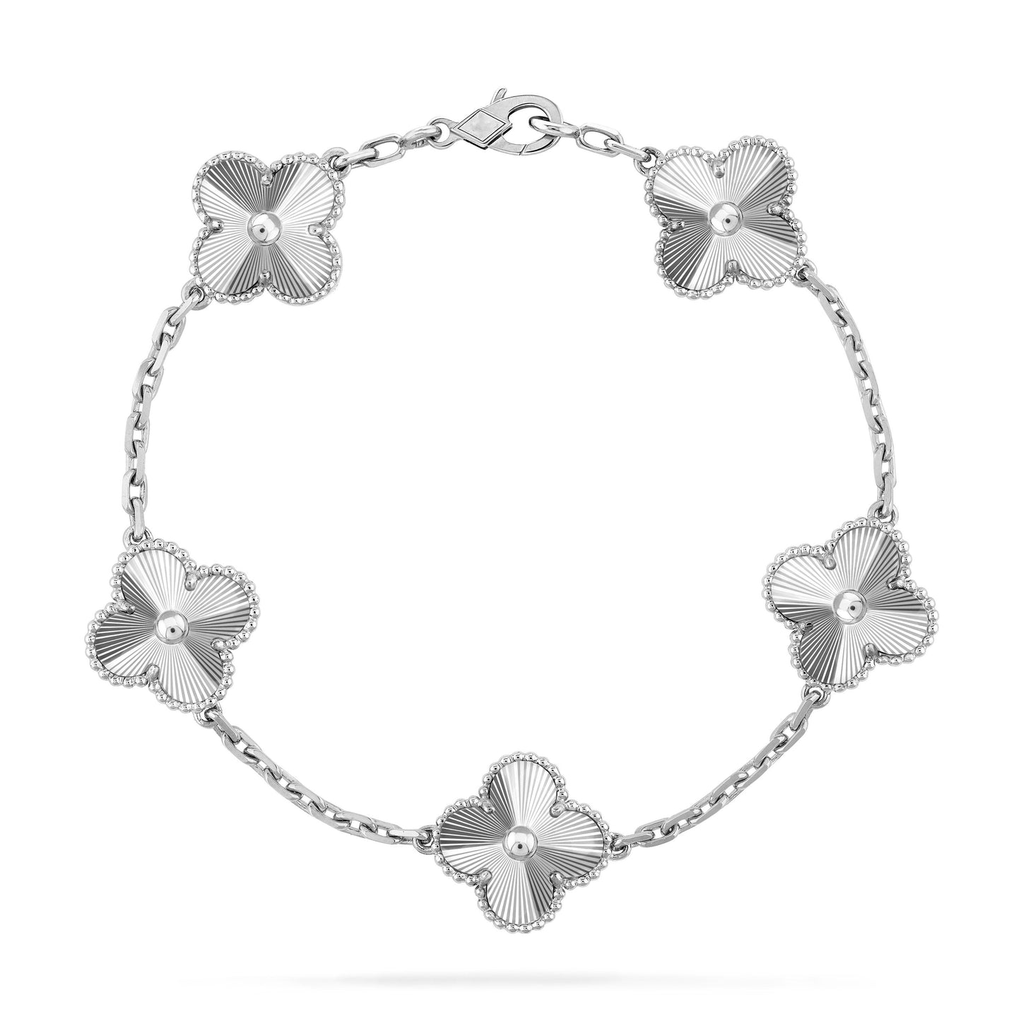 [Lumi Jewelry]CLOVER SILVER 5 MOTIFS BRACELET