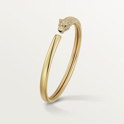 [Lumi Jewelry]PANTHERE HALF DIAMOND OPEN BRACELET