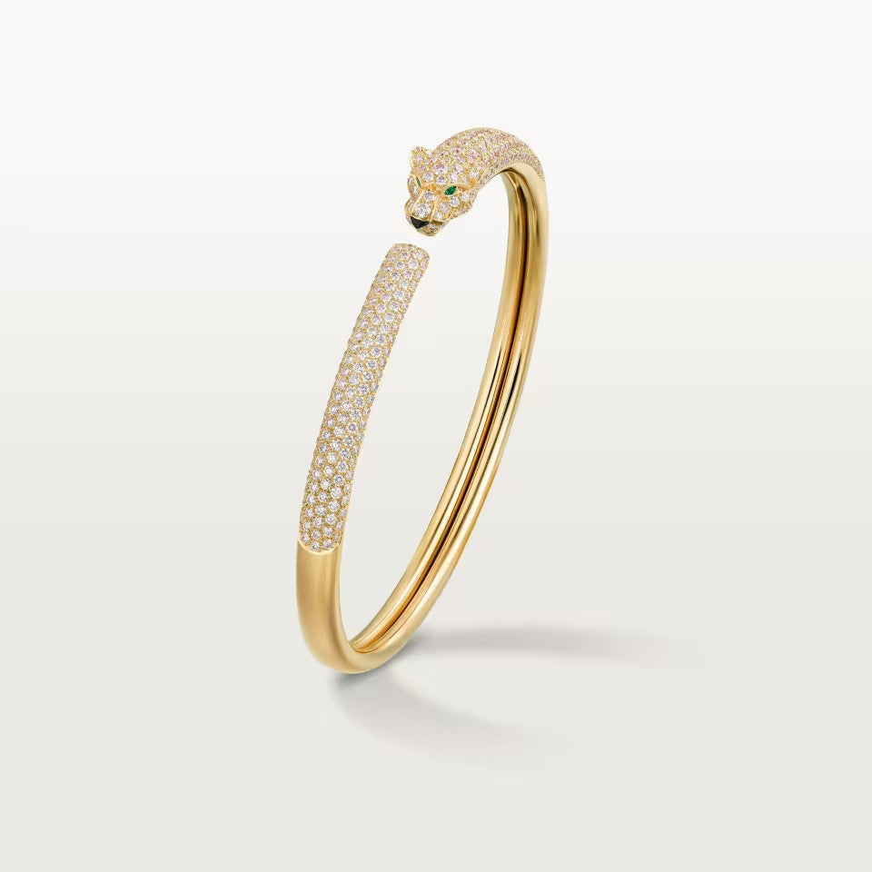 [Lumi Jewelry]PANTHERE FULL DIAMOND OPEN BRACELET