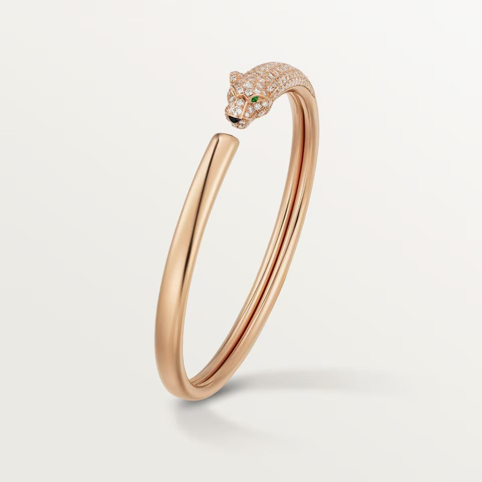 [Lumi Jewelry]PANTHERE HALF DIAMOND OPEN BRACELET