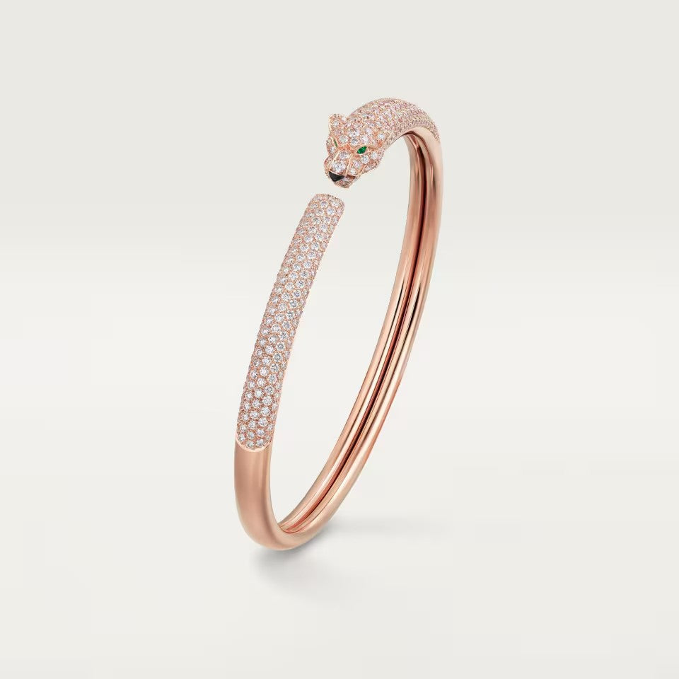 [Lumi Jewelry]PANTHERE FULL DIAMOND OPEN BRACELET