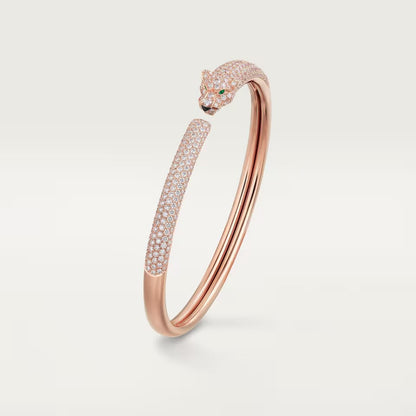 [Lumi Jewelry]PANTHERE FULL DIAMOND OPEN BRACELET