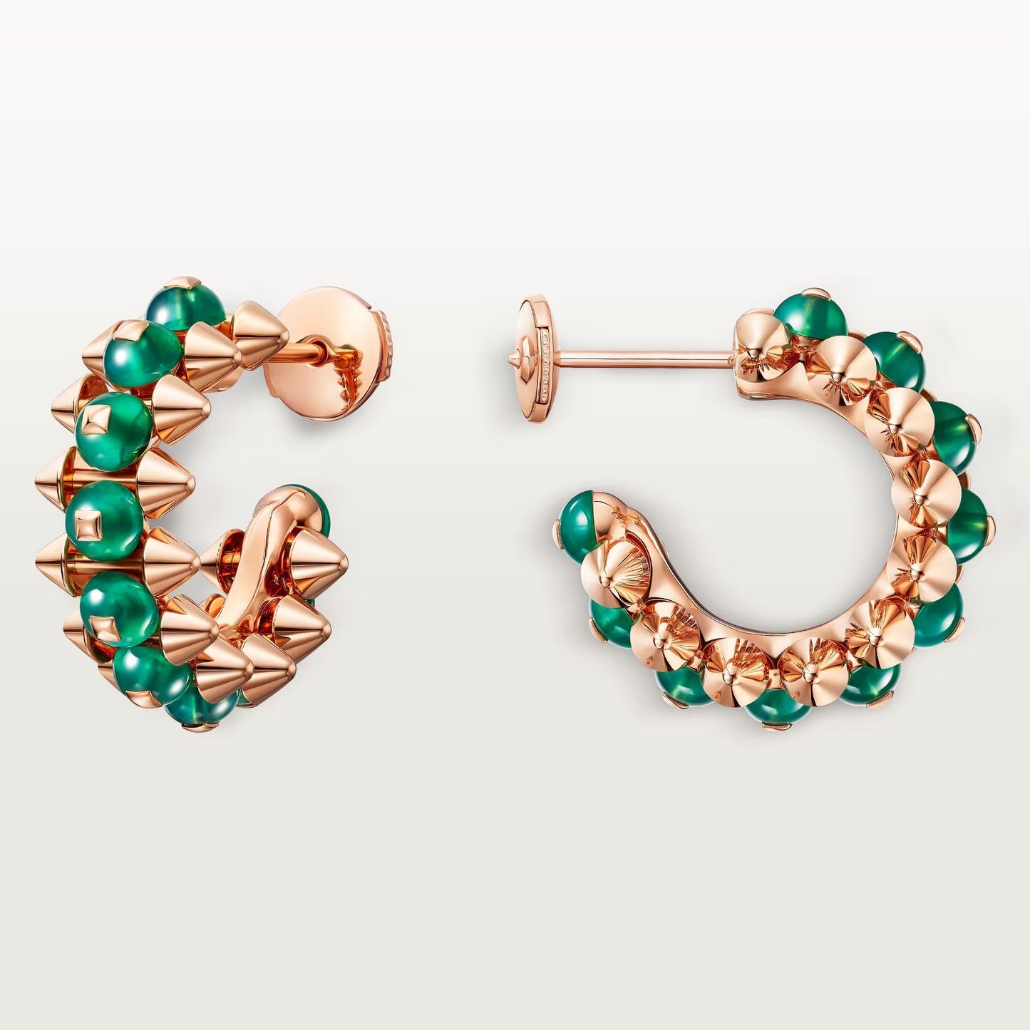 [Lumi Jewelry]CLASH 7.9MM AGATE CHALCEDONY EARRINGS
