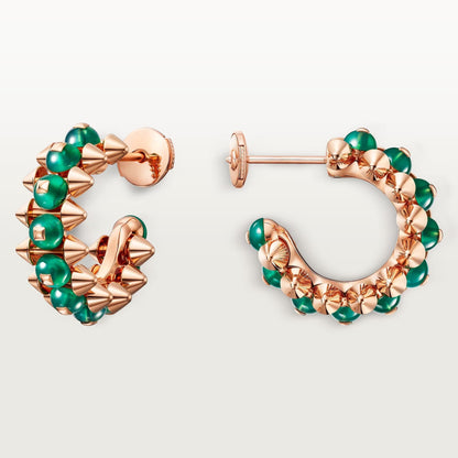[Lumi Jewelry]CLASH 7.9MM AGATE CHALCEDONY EARRINGS