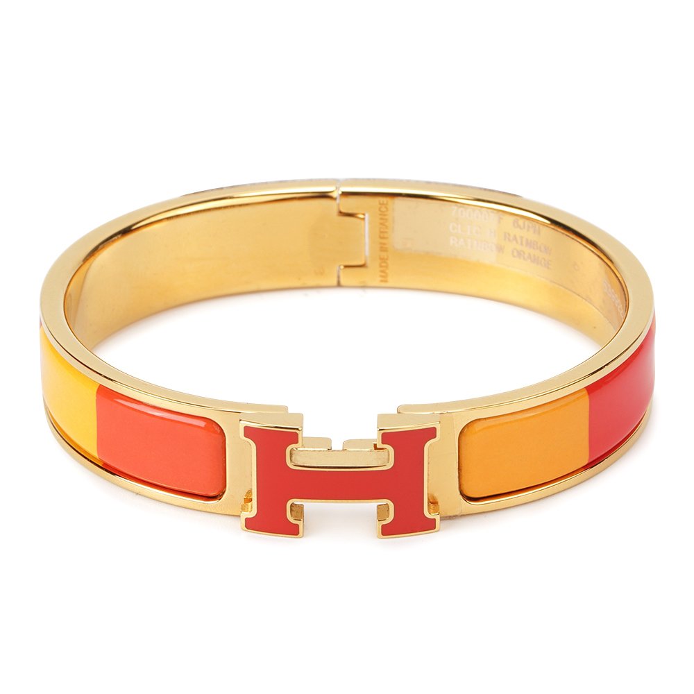 [Lumi Jewelry]H BRACELET ORANGE RAINBOW CERAMIC
