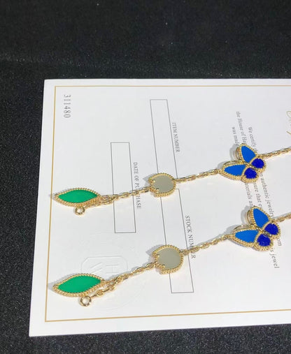 [Lumi Jewelry]LUCKY SPRING BUTTERFLY 5 MOTIF BRACELET